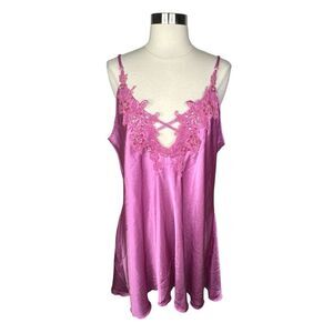 Vintage Intimate Attitudes Purple Sequined Slip Dress / Nightie